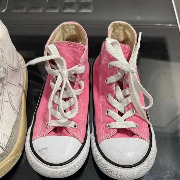 Converse Kids Sneakers - White and Pink - Picture 2 of 11